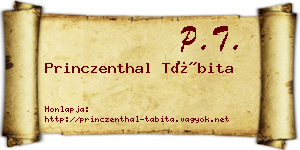Princzenthal Tábita névjegykártya